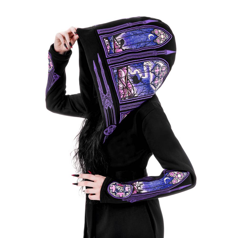 Restyle - Northern Lights Lange cardigan - Zwart